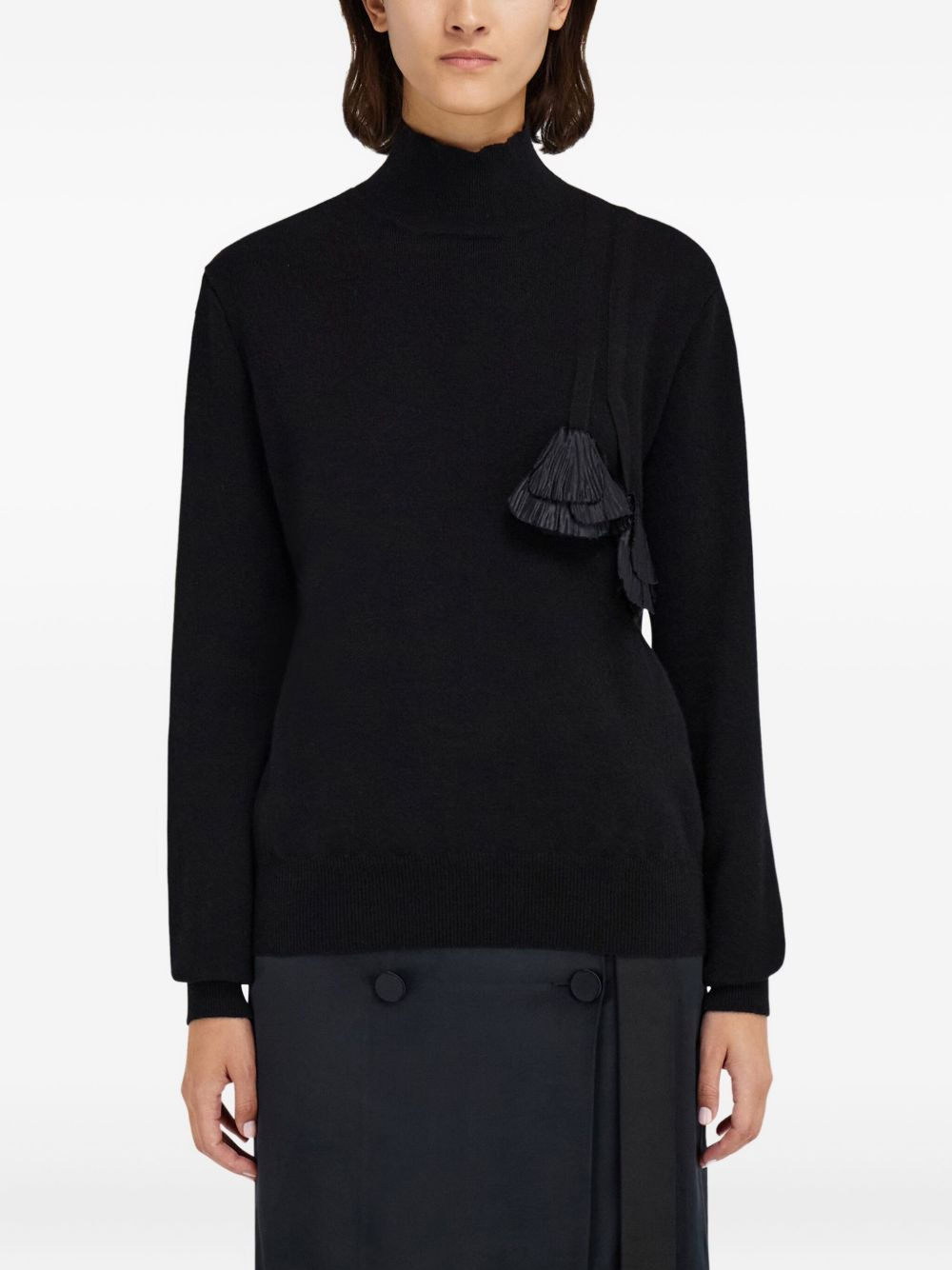 pleated-tassel sweater - 3