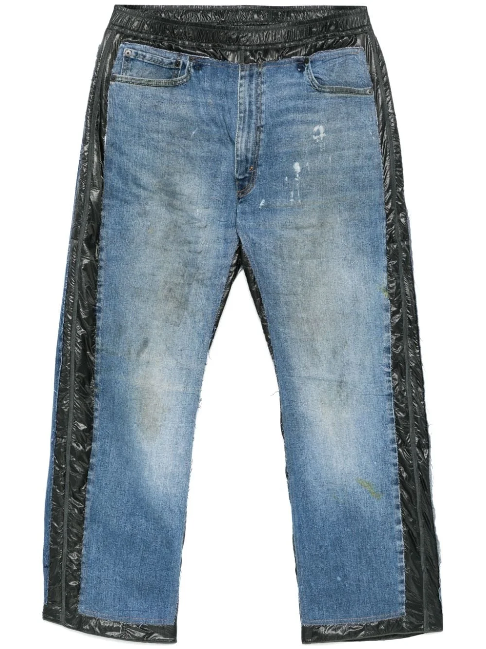 contrasting-trim jeans - 1