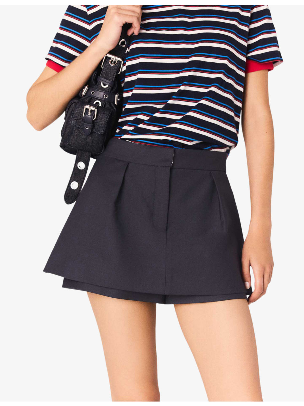 Tailored Mid-Rise Stretch-Woven Skort - 5