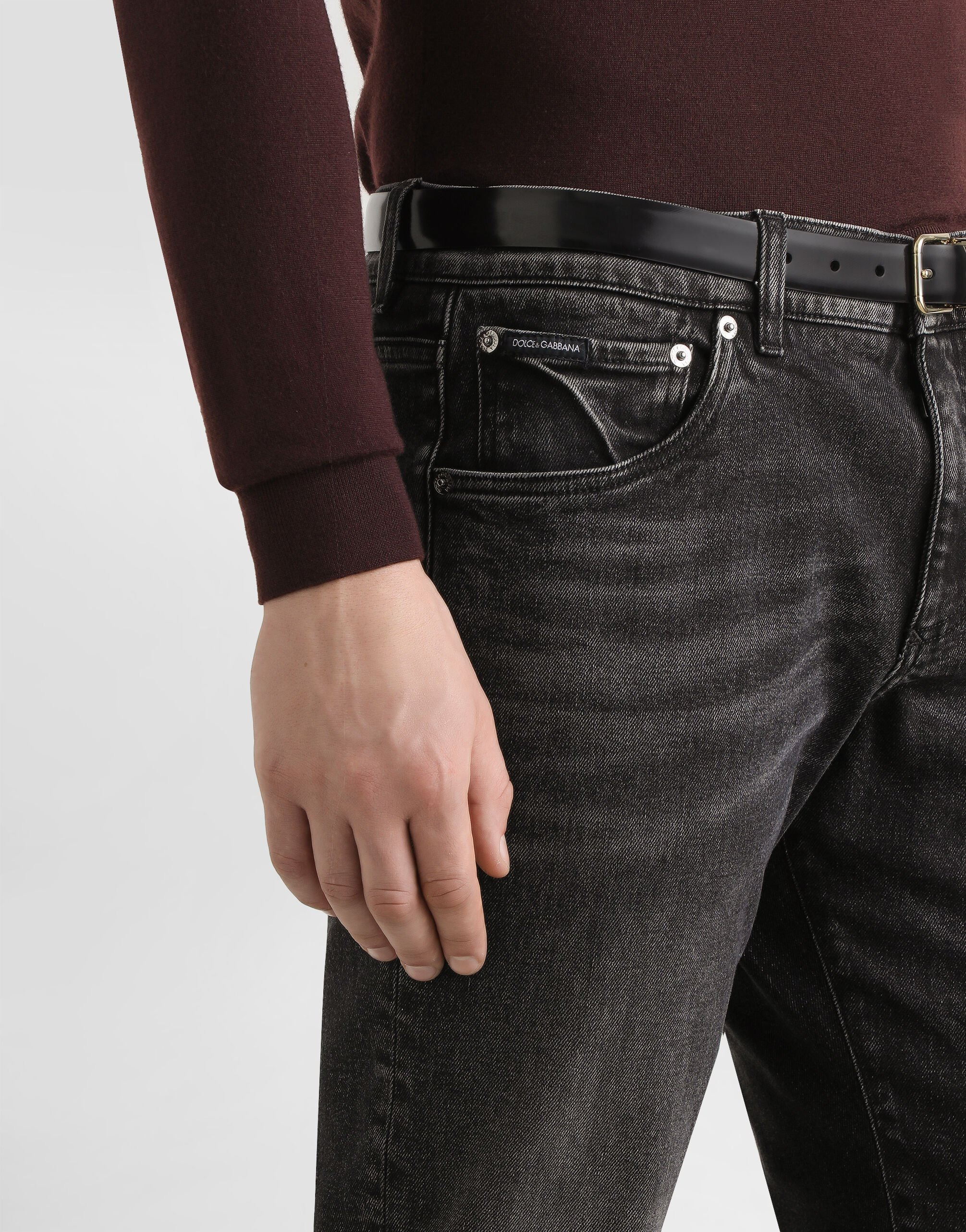 Slim-fit stretch cotton jeans - 4