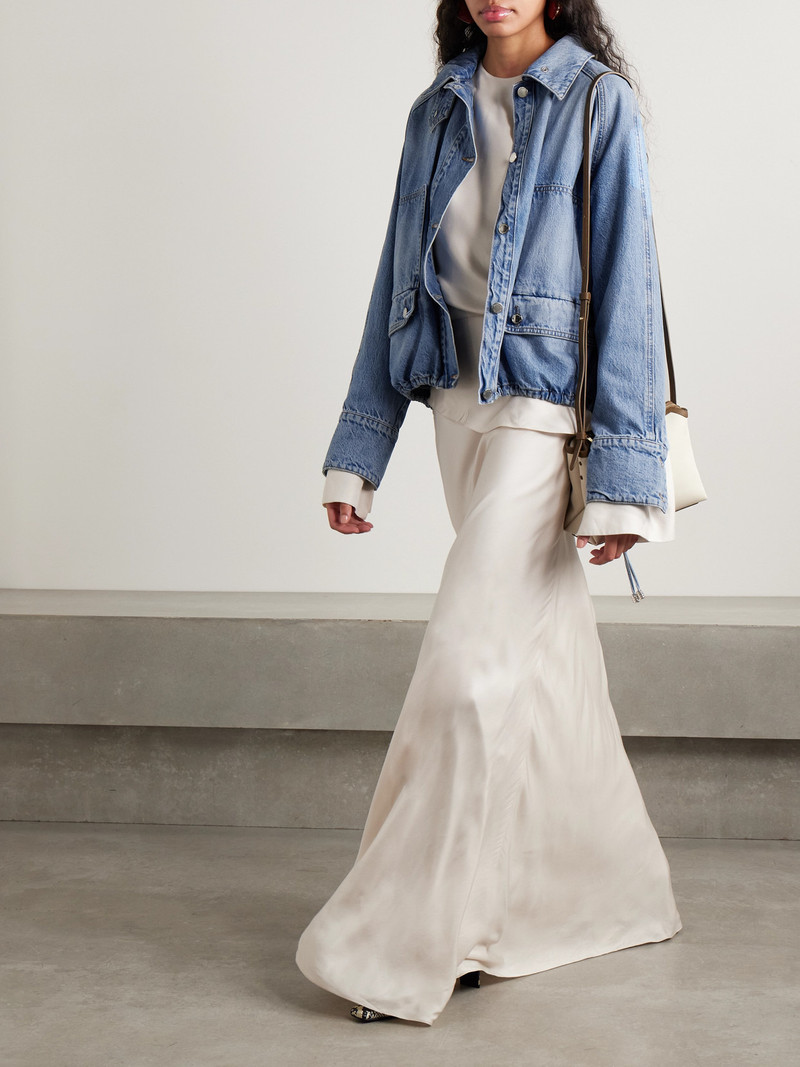 BRANDON MAXWELL The Harper Balloon Denim Jacket outlook