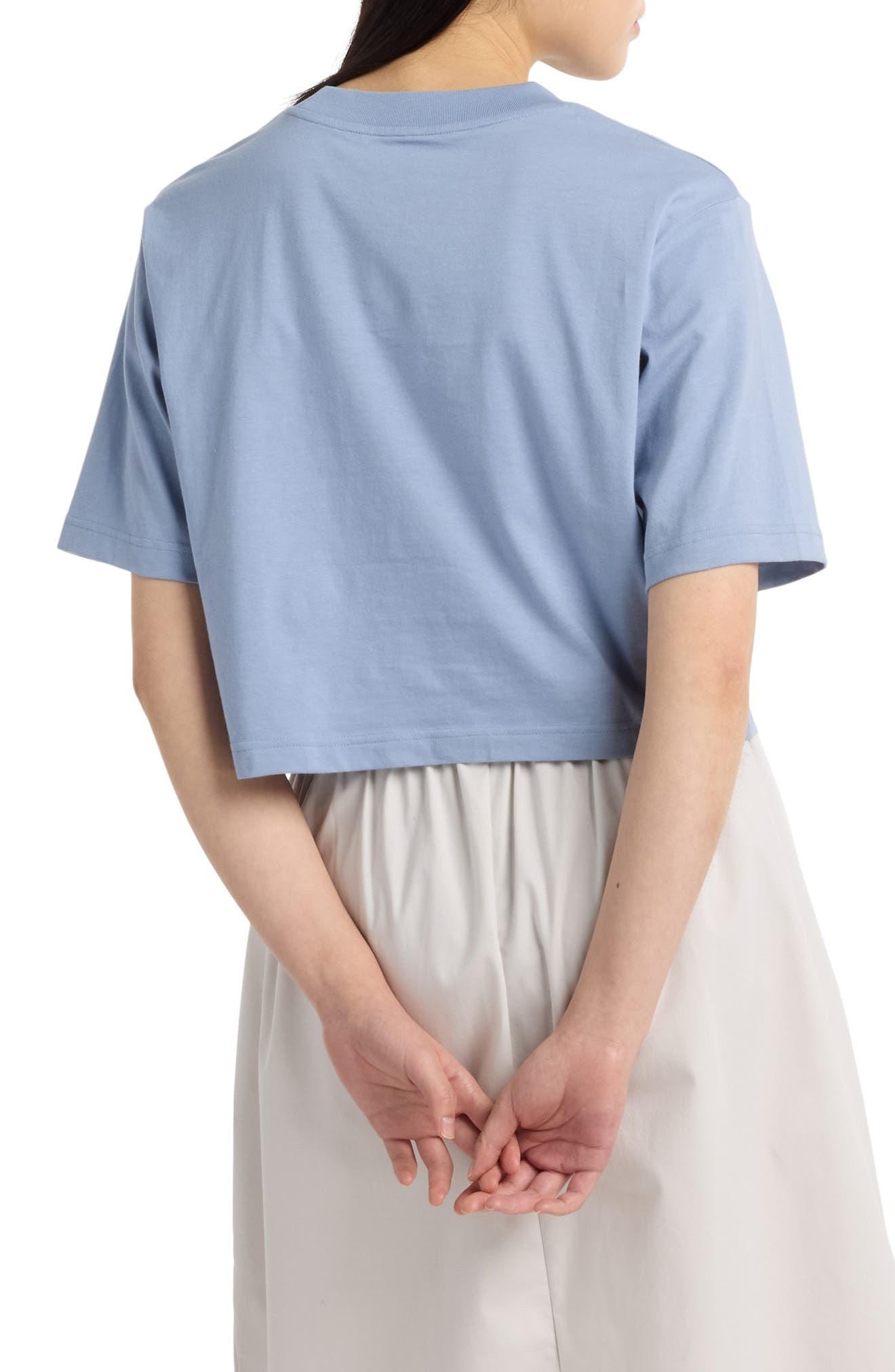 New Balance Heritage Relaxed Crop Logo Graphic T-Shirt in Dusk Shower at Nordstrom - 2