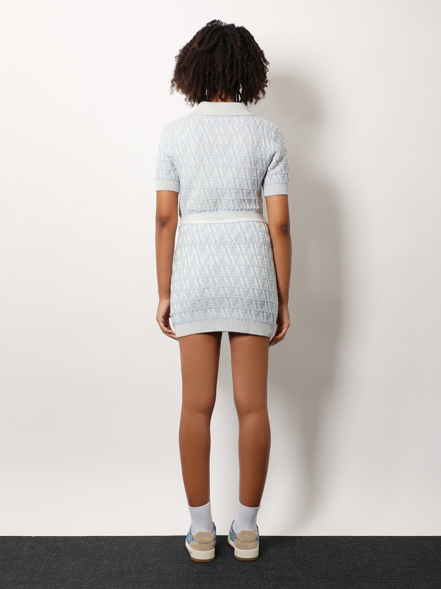 ミニスカート Fendi White Cashmere Blend Mini Skirt FENDI Fendi Ff Wool And Cashmere Skirt | worldclassfashion