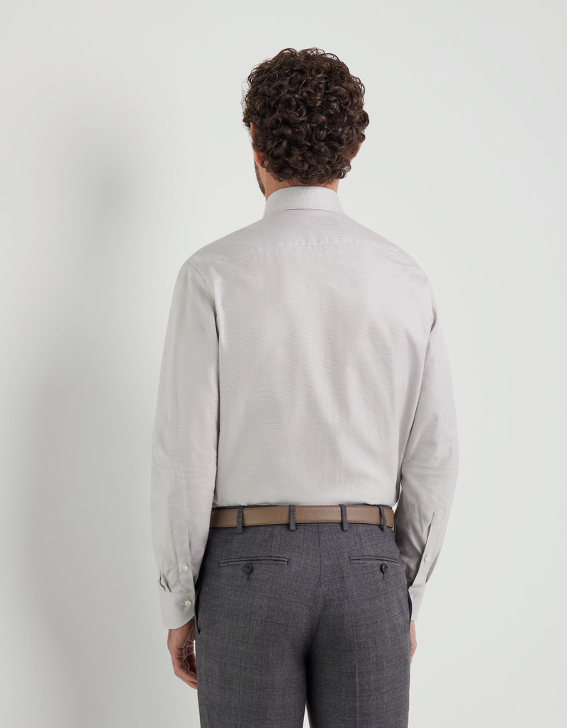 REGULAR-FIT SHIRT IN GREY COTTON 3