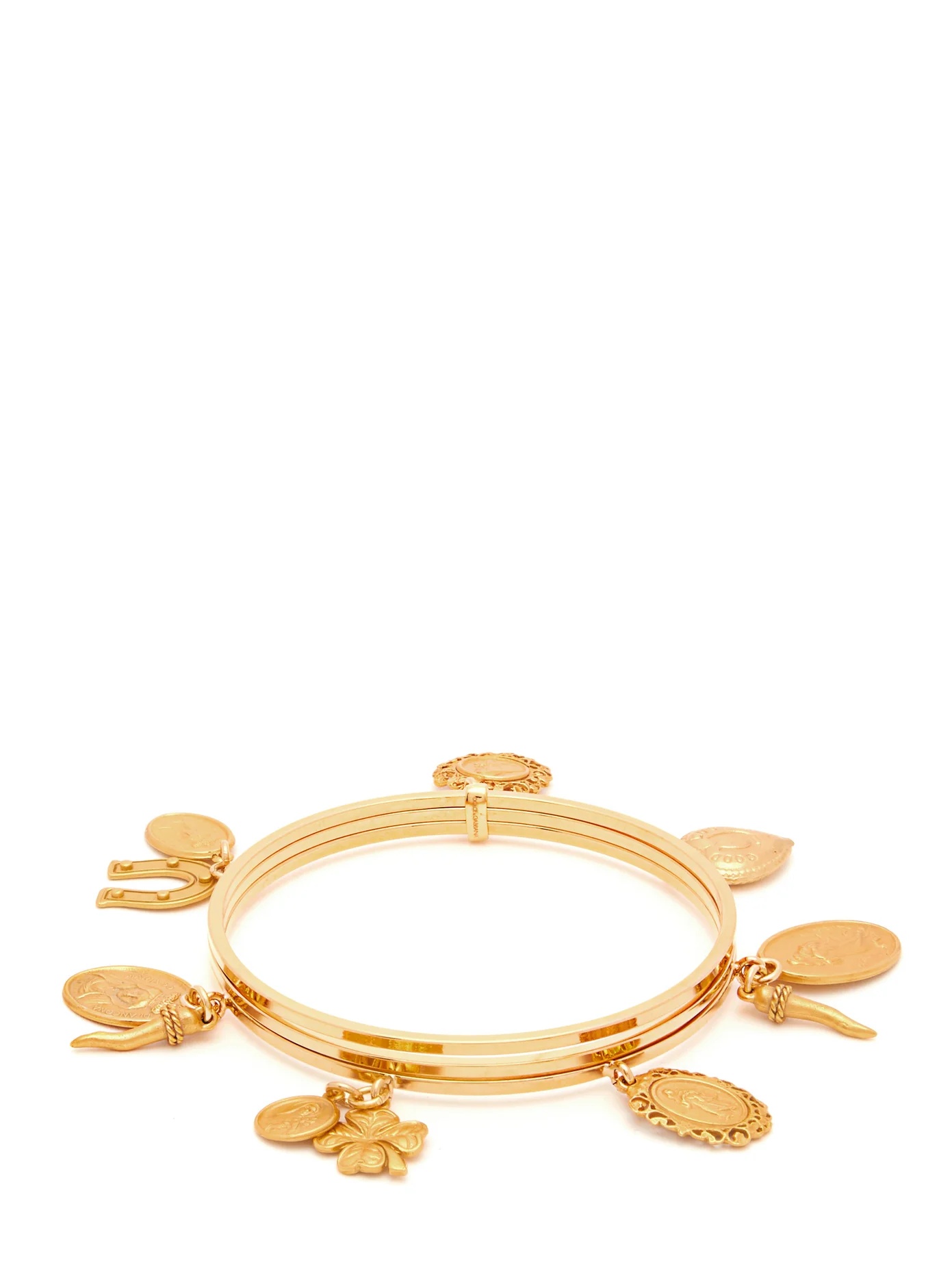 Charm-embellished metal bangle - 1