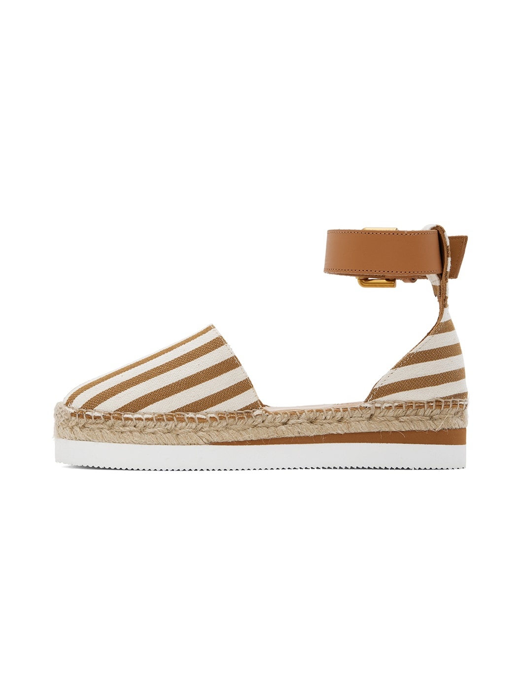 Brown & Off-White Glyn Flat Espadrilles - 3