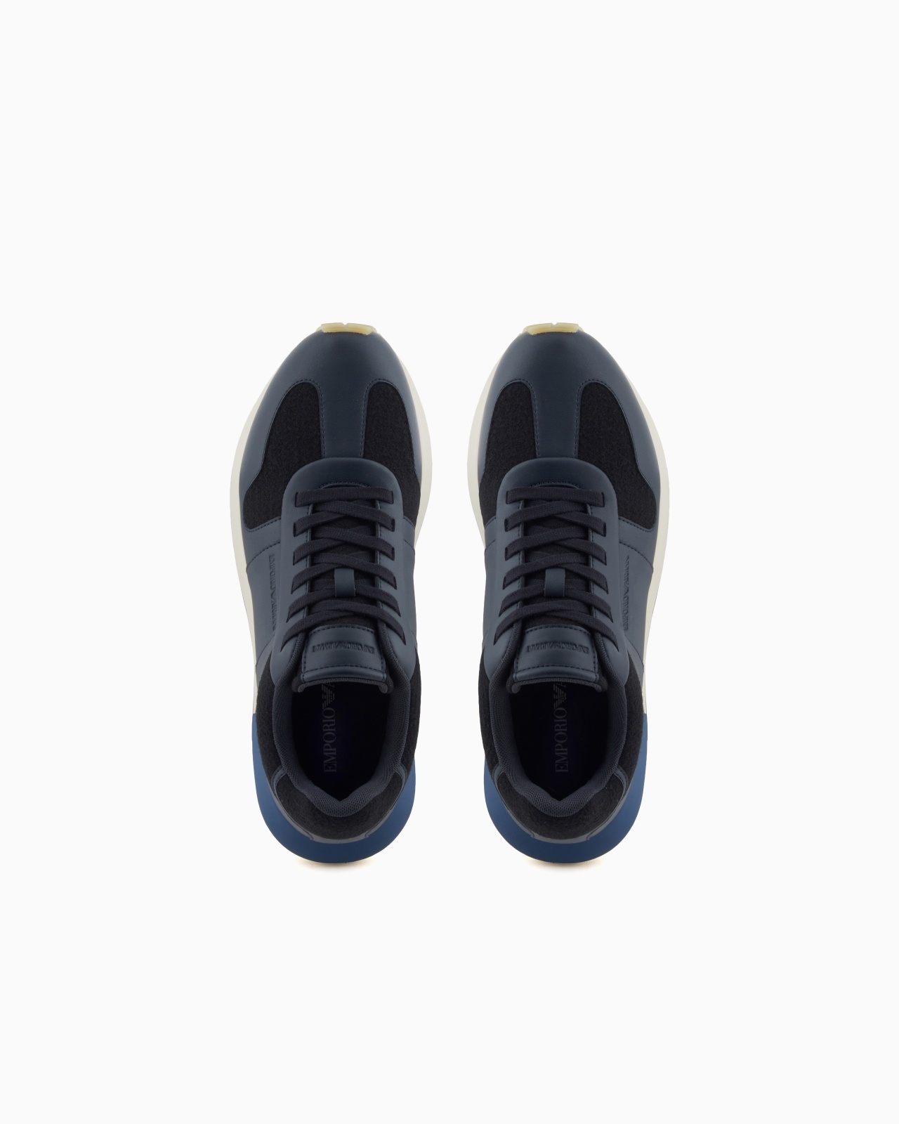LEATHER SNEAKERS WITH FELT DETAILS - 3