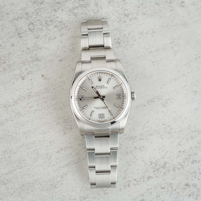 Rolex Oyster Perpetual 116000 Silver Arabic Dial - 6