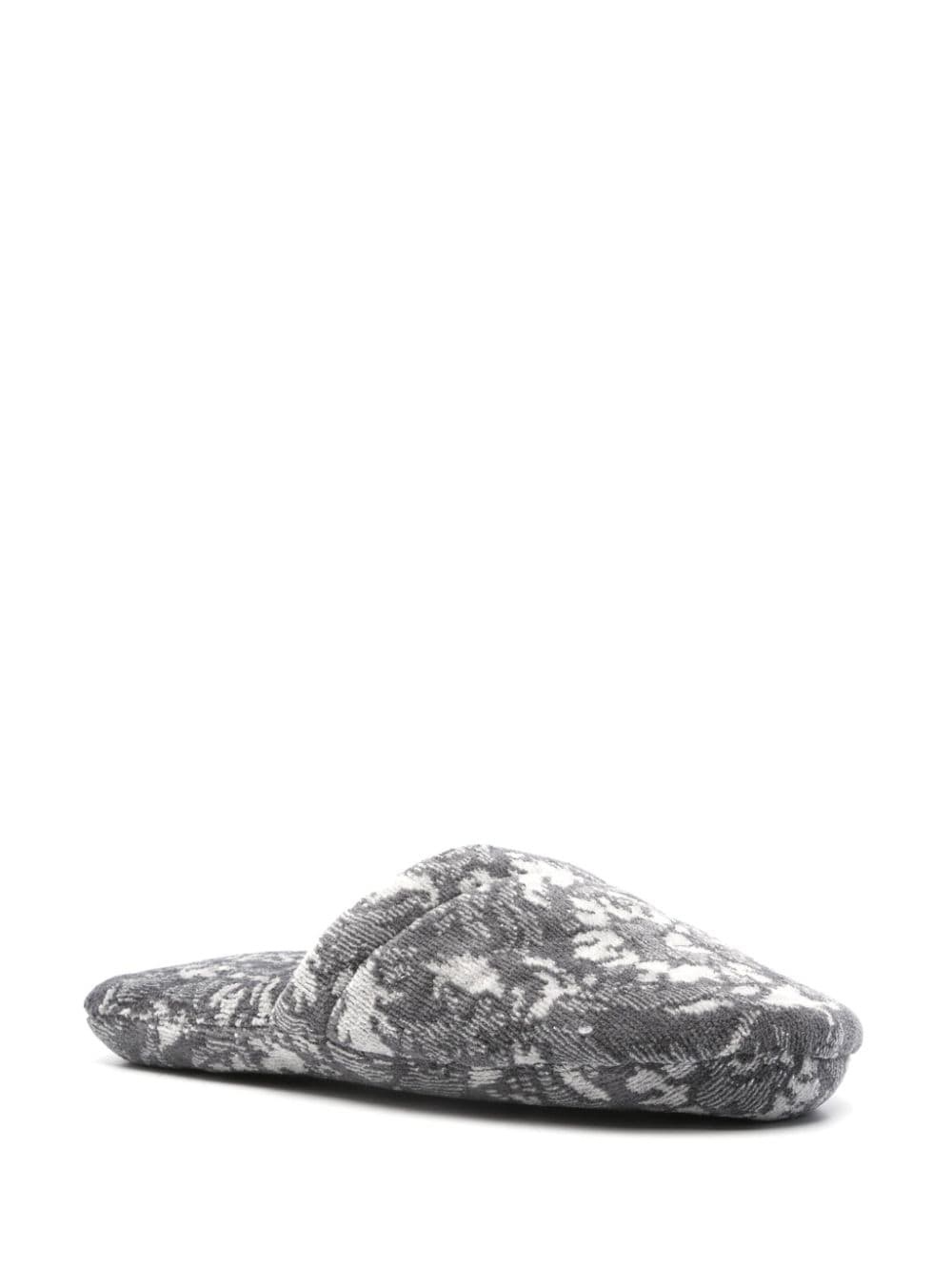 jacquard cotton-blend slippers - 2
