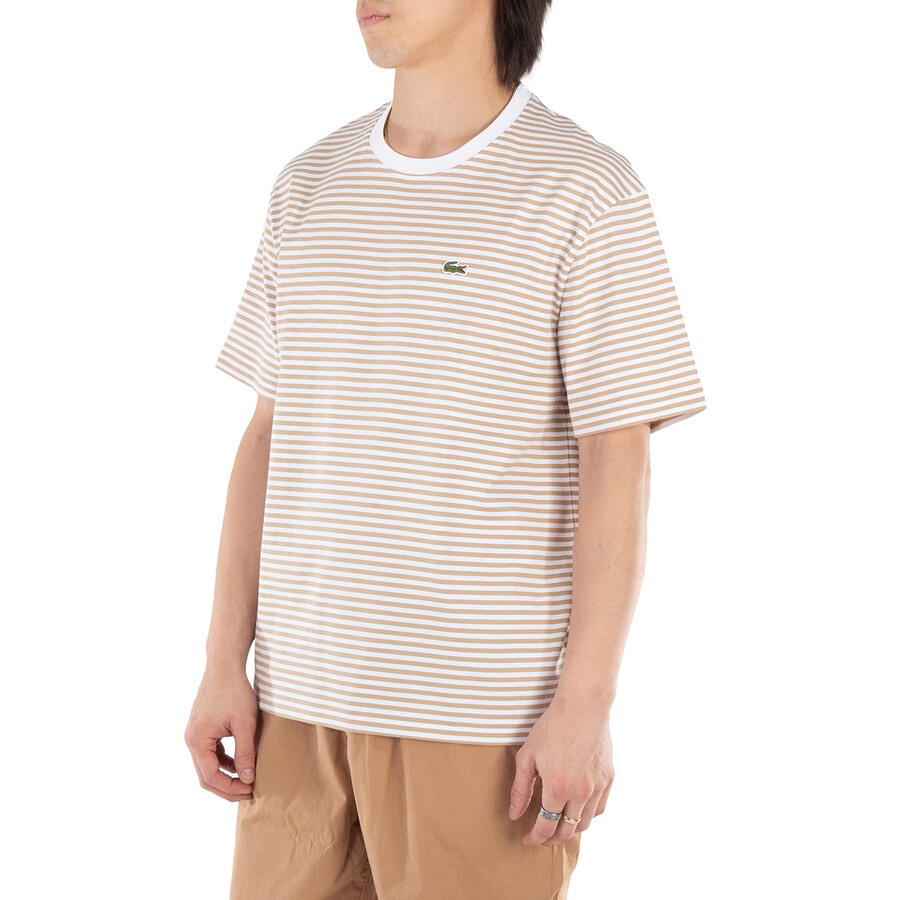 Lacoste Striped Crew Neck Cotton T-Shirt - 3