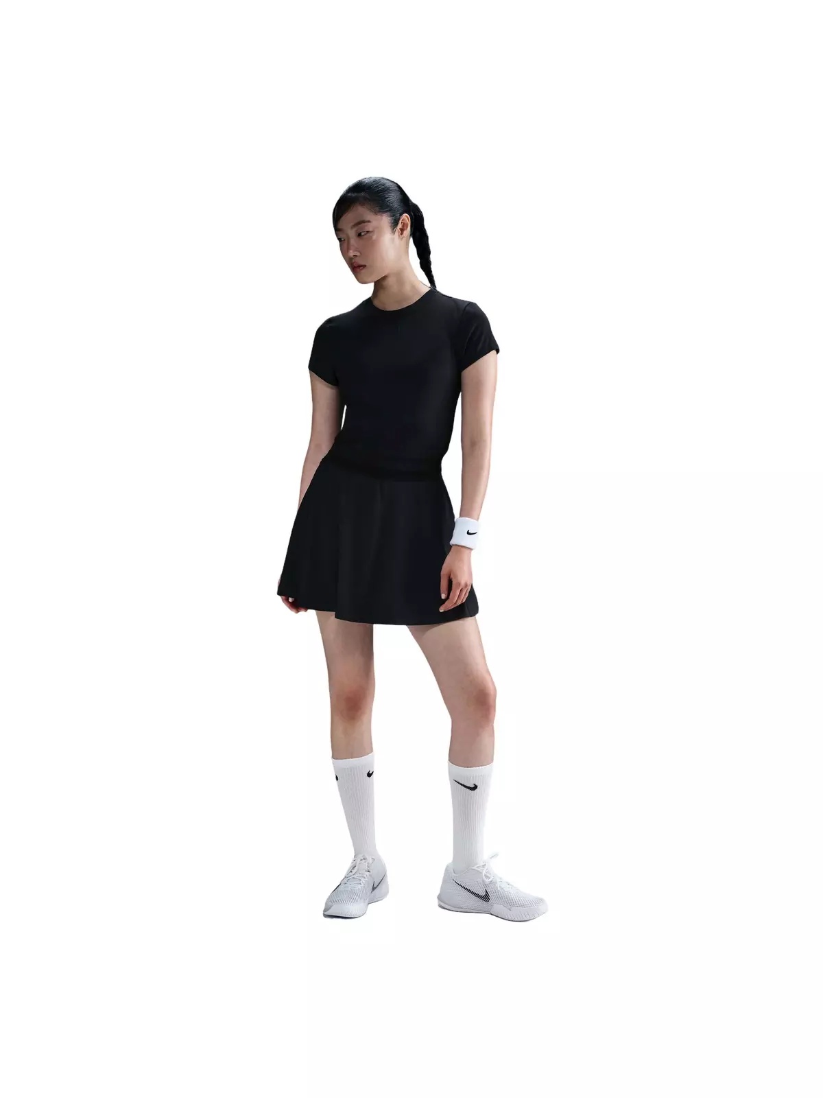 Court Women's Advantage Dri-FIT Short-Sleeve Tennis Top-Black - 4