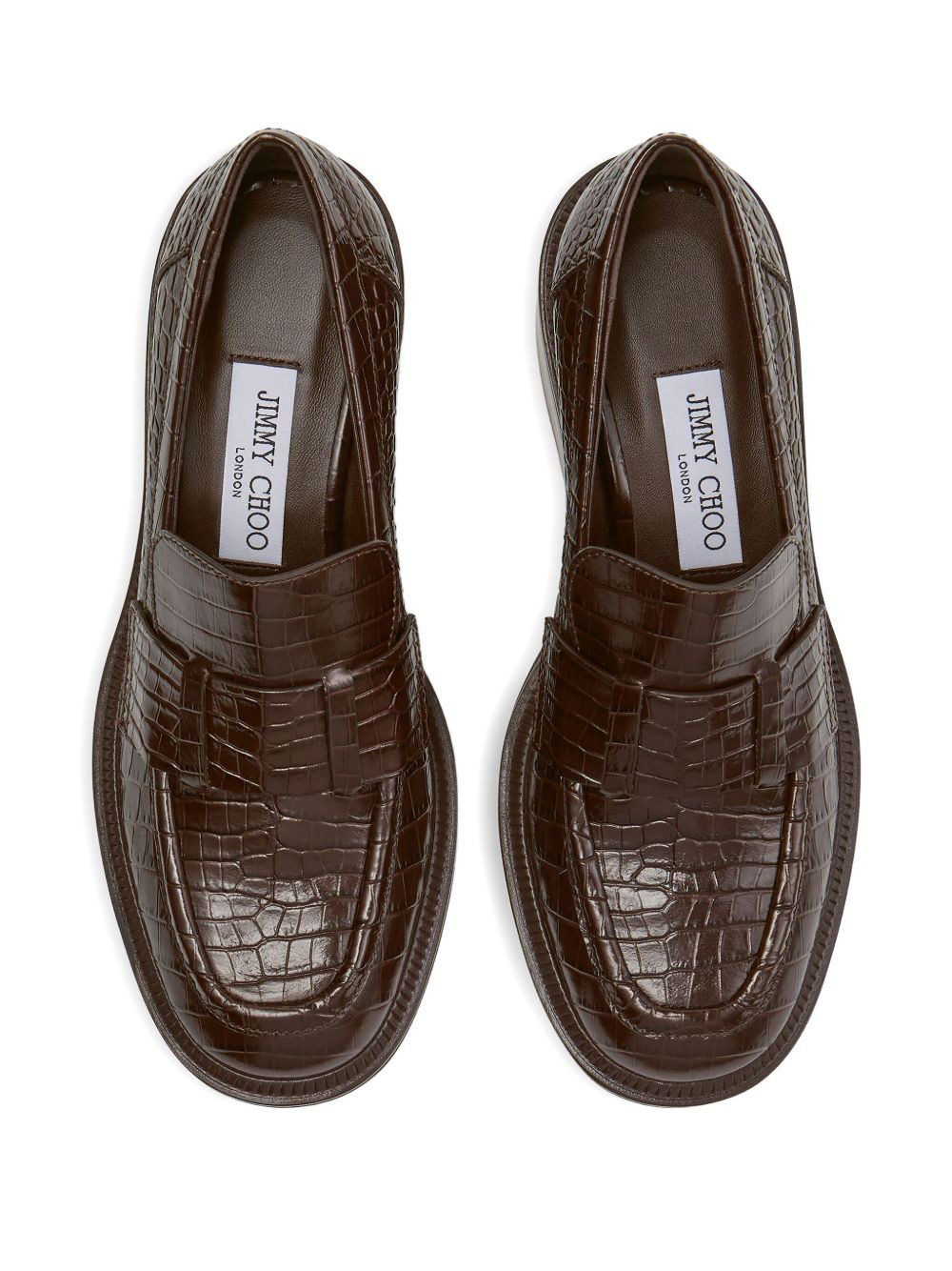 50mm Tylor crocodile-effect leather loafer pumps - 4