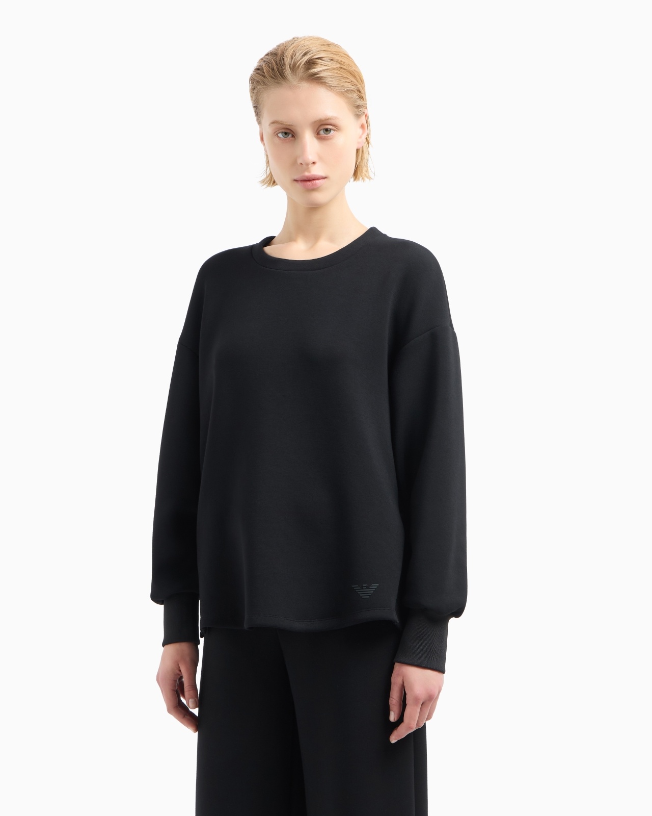 SCUBA FABRIC SWEATSHIRT WITH SIDE SLITS - 2