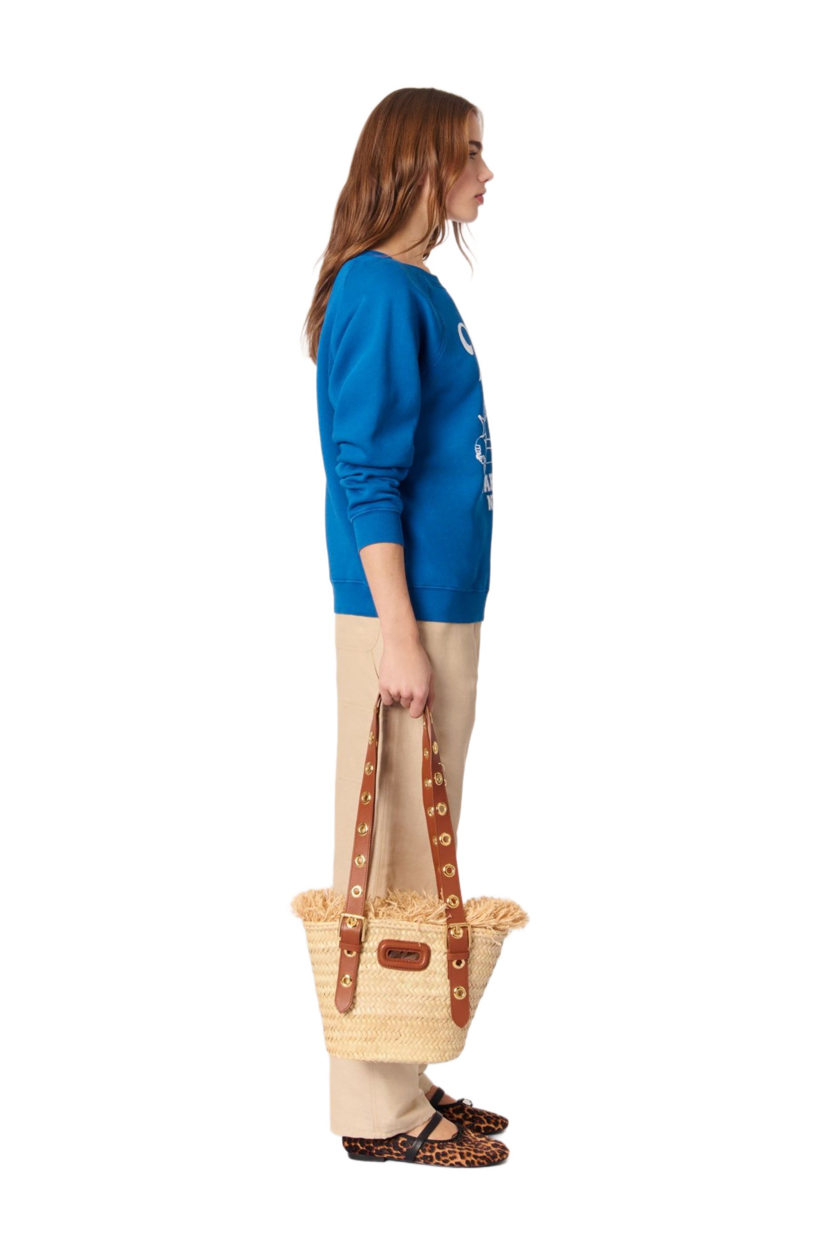 maje Paris sweatshirt in Blue at Nordstrom - 3