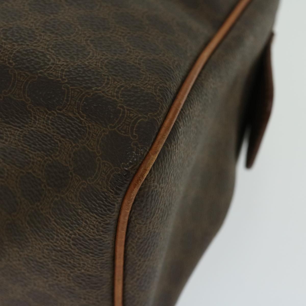 CELINE Macadam Canvas Hand Bag Pvc Brown - 10