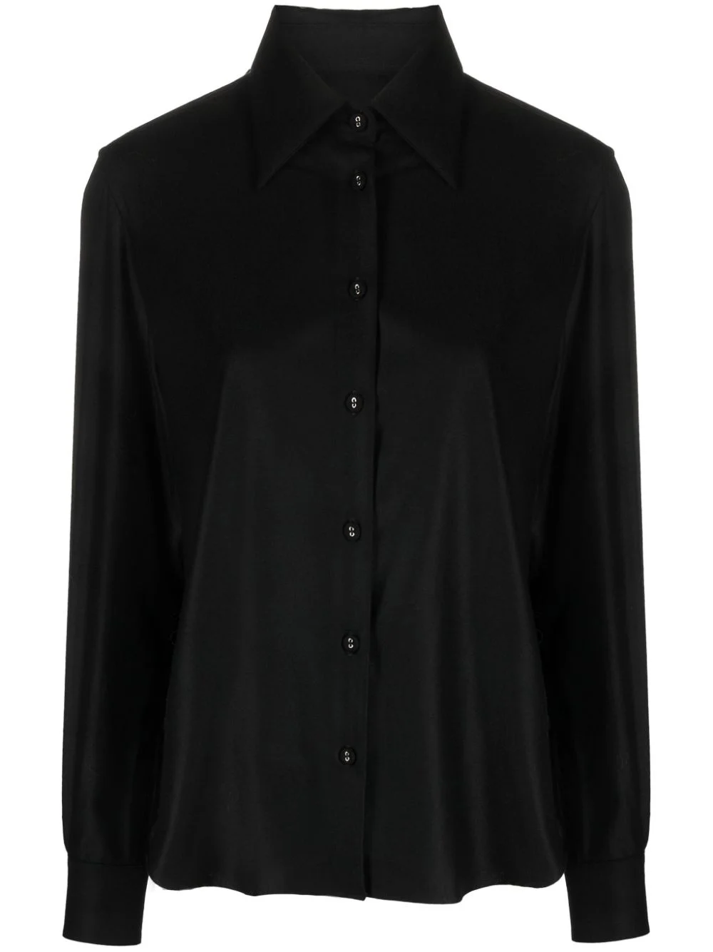 long-sleeve virgin wool shirt - 1