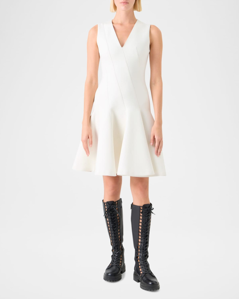 AKRIS Techno Neoprene Fit-and-Flare Dress outlook