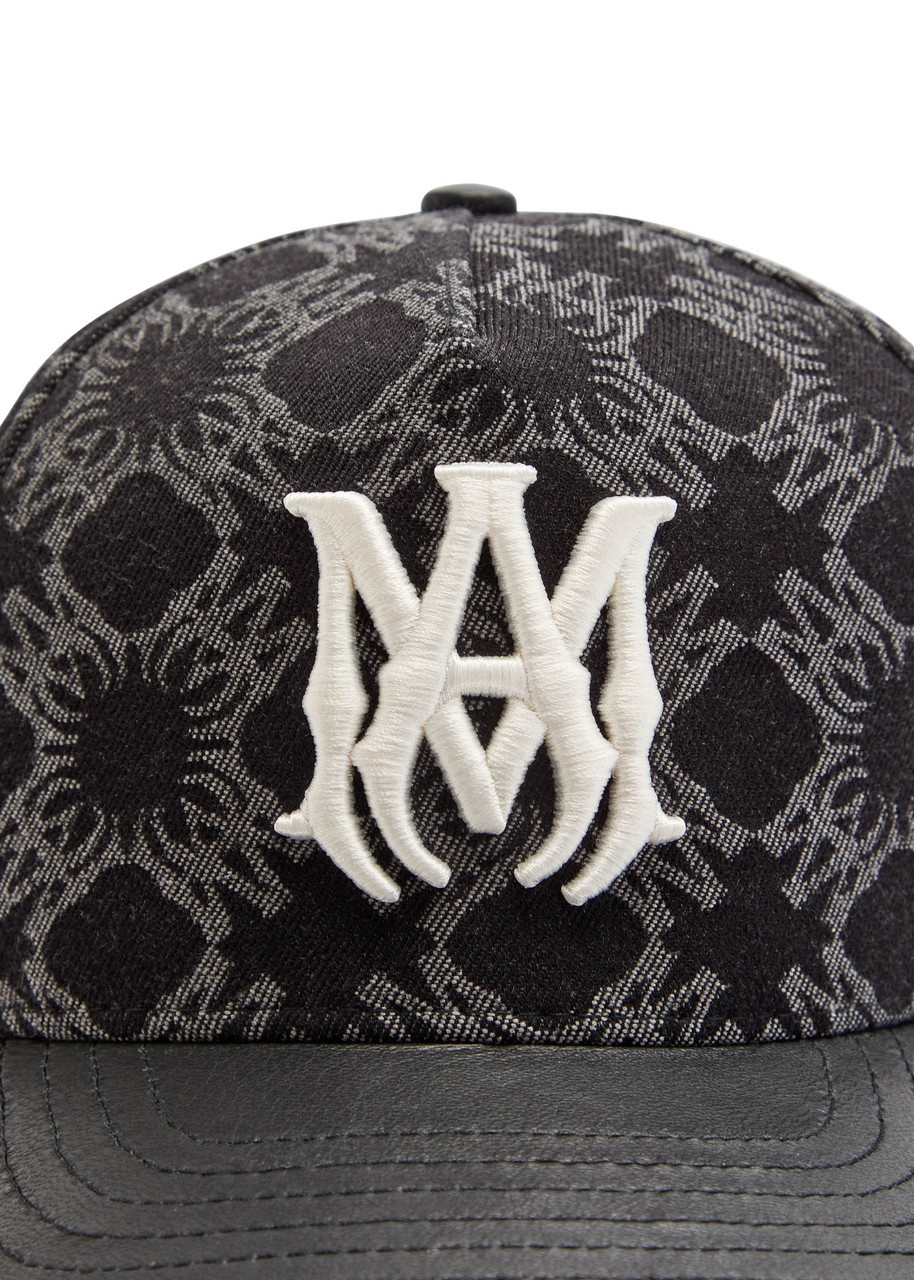 Amiri Logo-jacquard Denim cap - 4