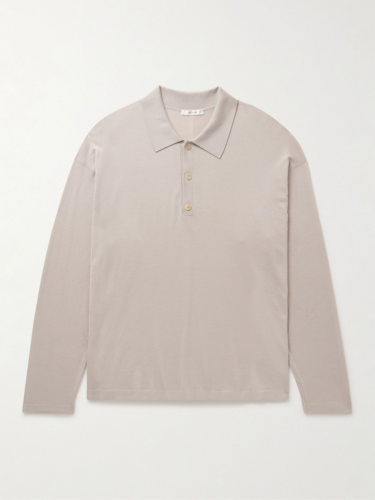 Djon Wool Polo Shirt Taupe - 1