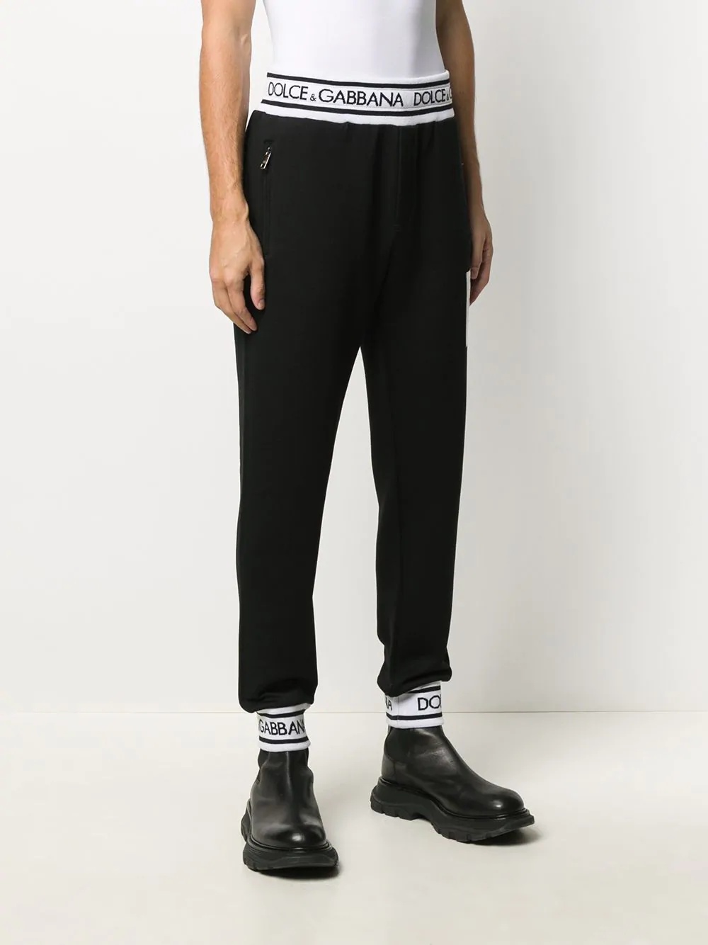 logo patch detail track pants - 3