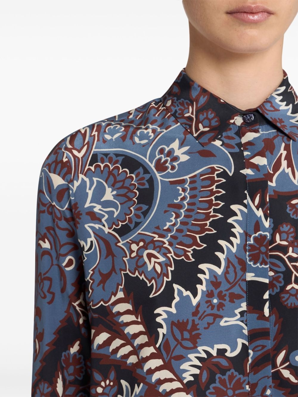 printed silk shirt - 4