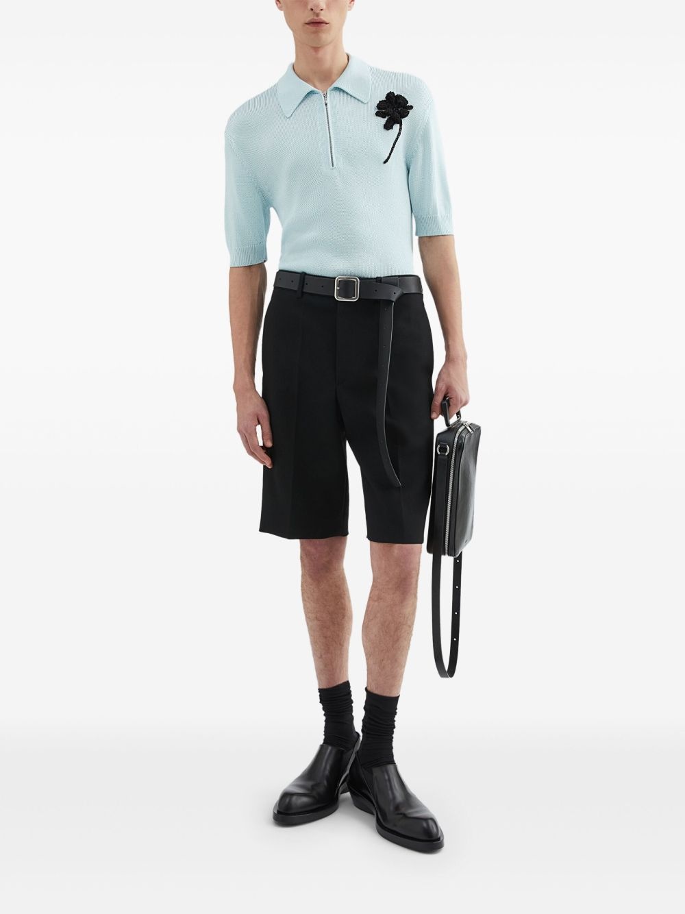knitted polo shirt - 2