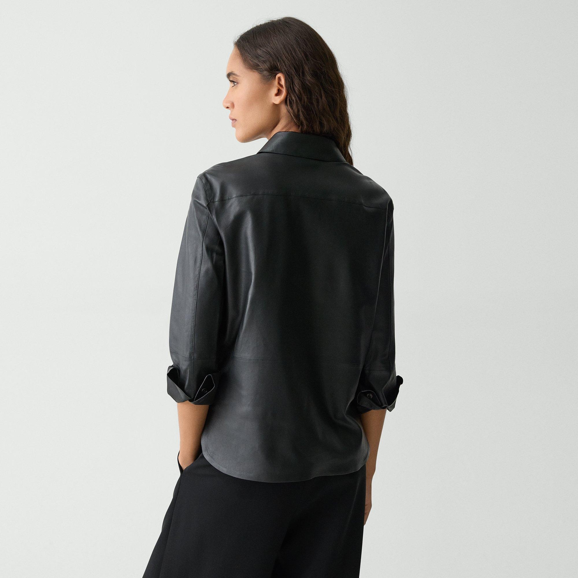 Classic Menswear Shirt in Leather - 3