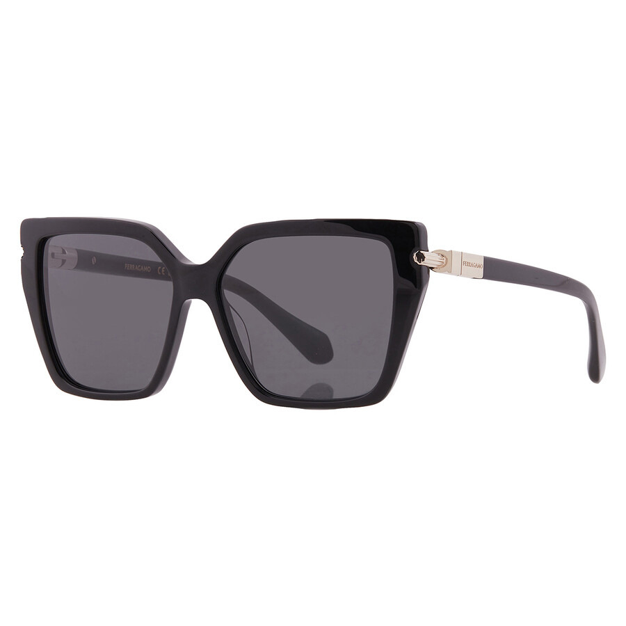 Ferragamo Dark Grey Butterfly Ladies Sunglasses SF1106S 001 57 - 2