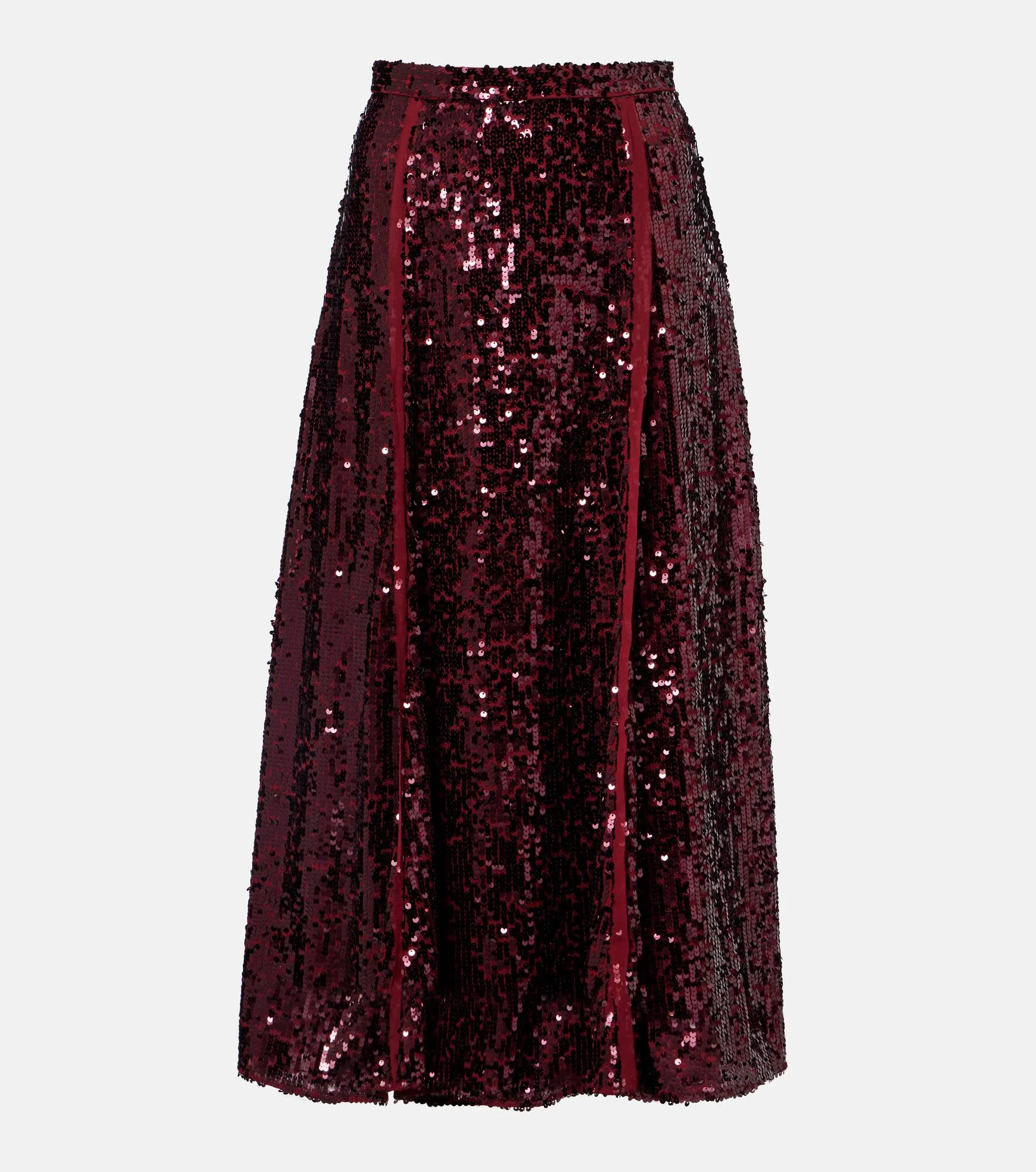 Sequined georgette midi skirt - 1