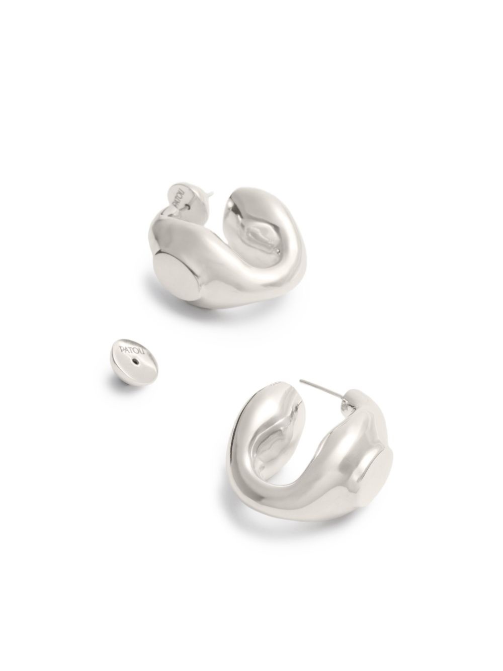 signet hoop earrings - 3