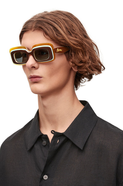Loewe Multilayer Rectangular sunglasses in acetate outlook