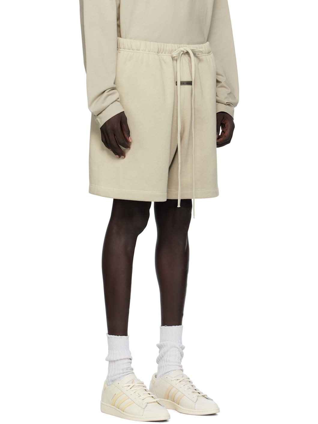 Taupe Soccer Fleece Shorts - 2