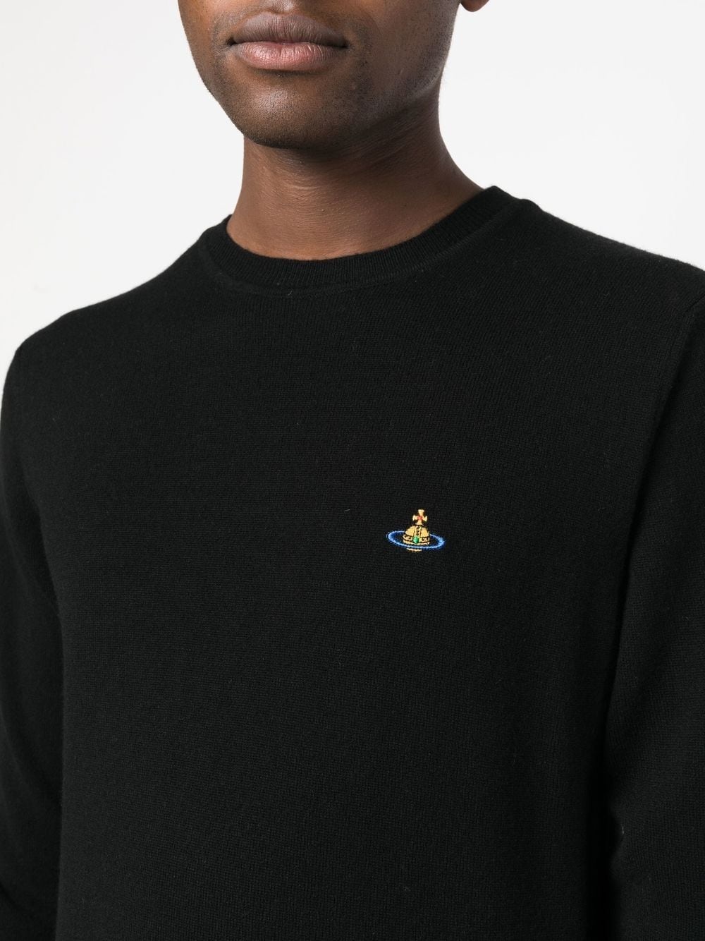 Orb-embroidered fine knit jumper - 5
