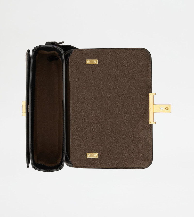 T TIMELESS FLAP BAG IN LEATHER MINI - BLACK 4