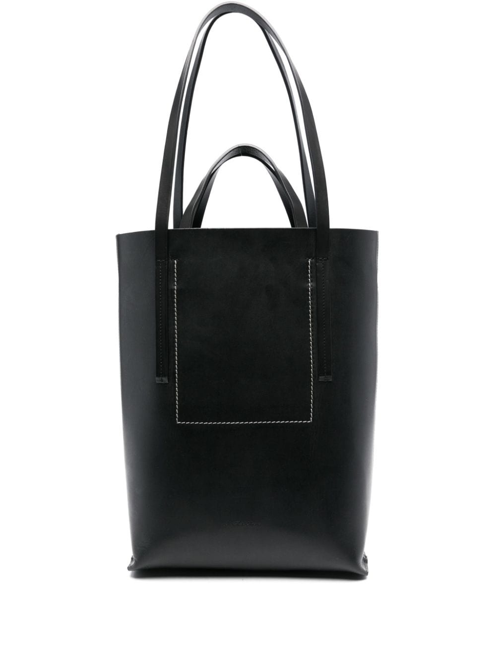 medium leather tote bag - 1