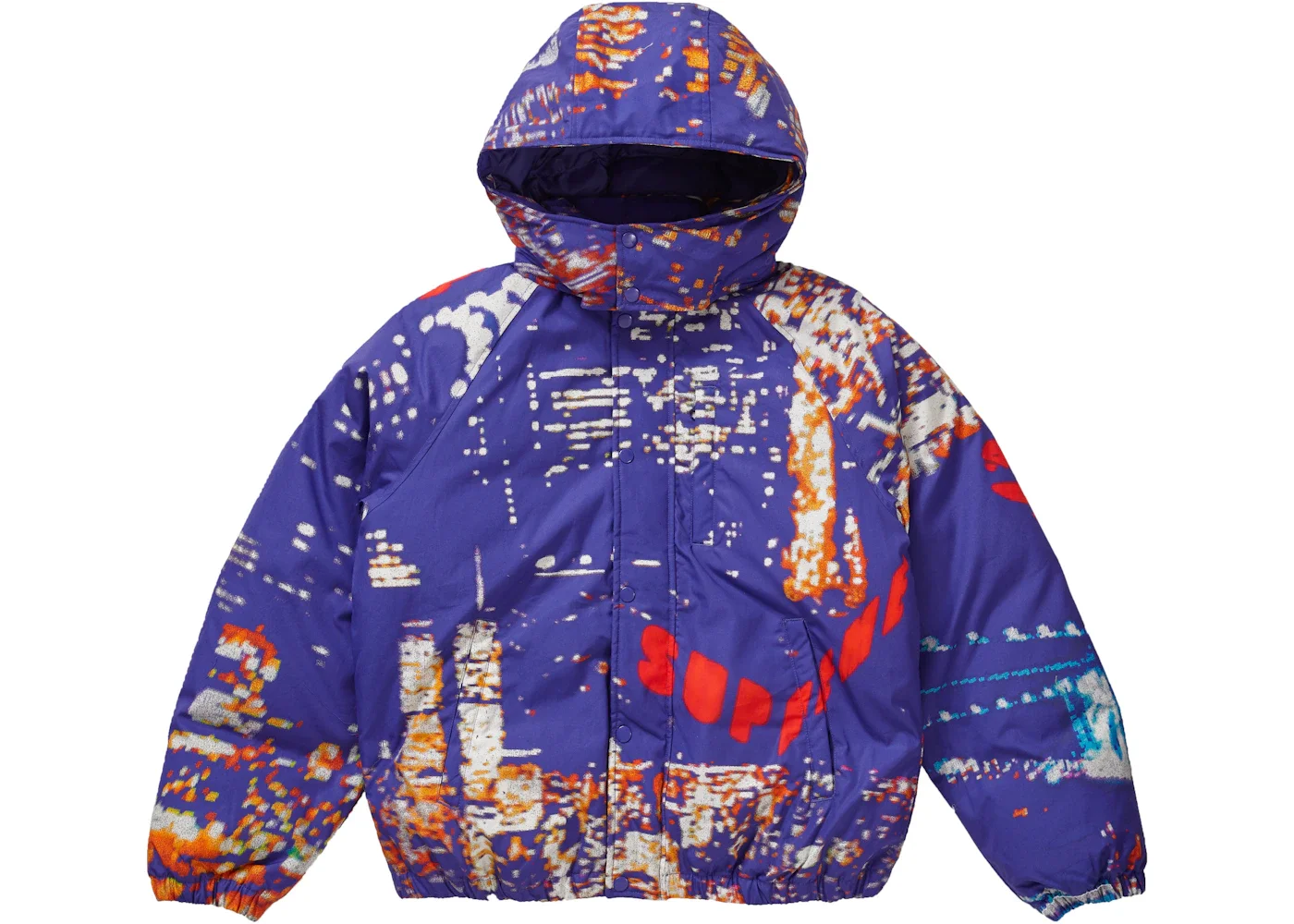 Supreme City Lights Puffy Jacket Purple - 1