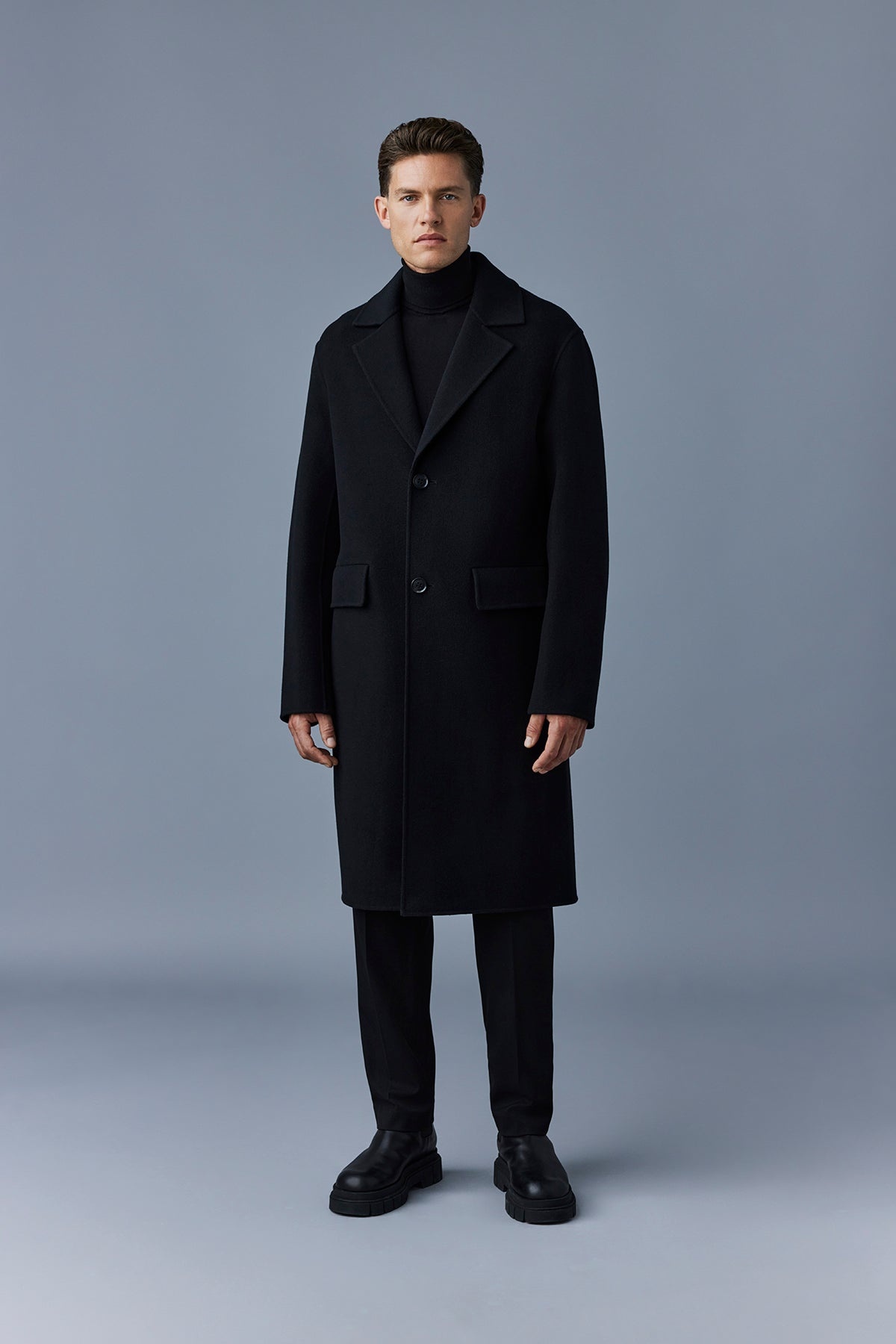 BENJAMIN Double-face wool coat with notched lapel - 2