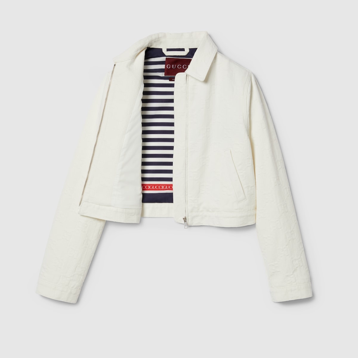 GG jacquard denim jacket - 10
