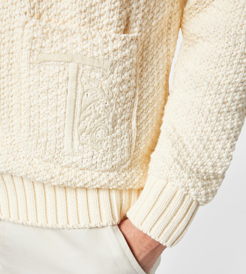 CARDIGAN IN MAXI PIQUET - OFF WHITE 5