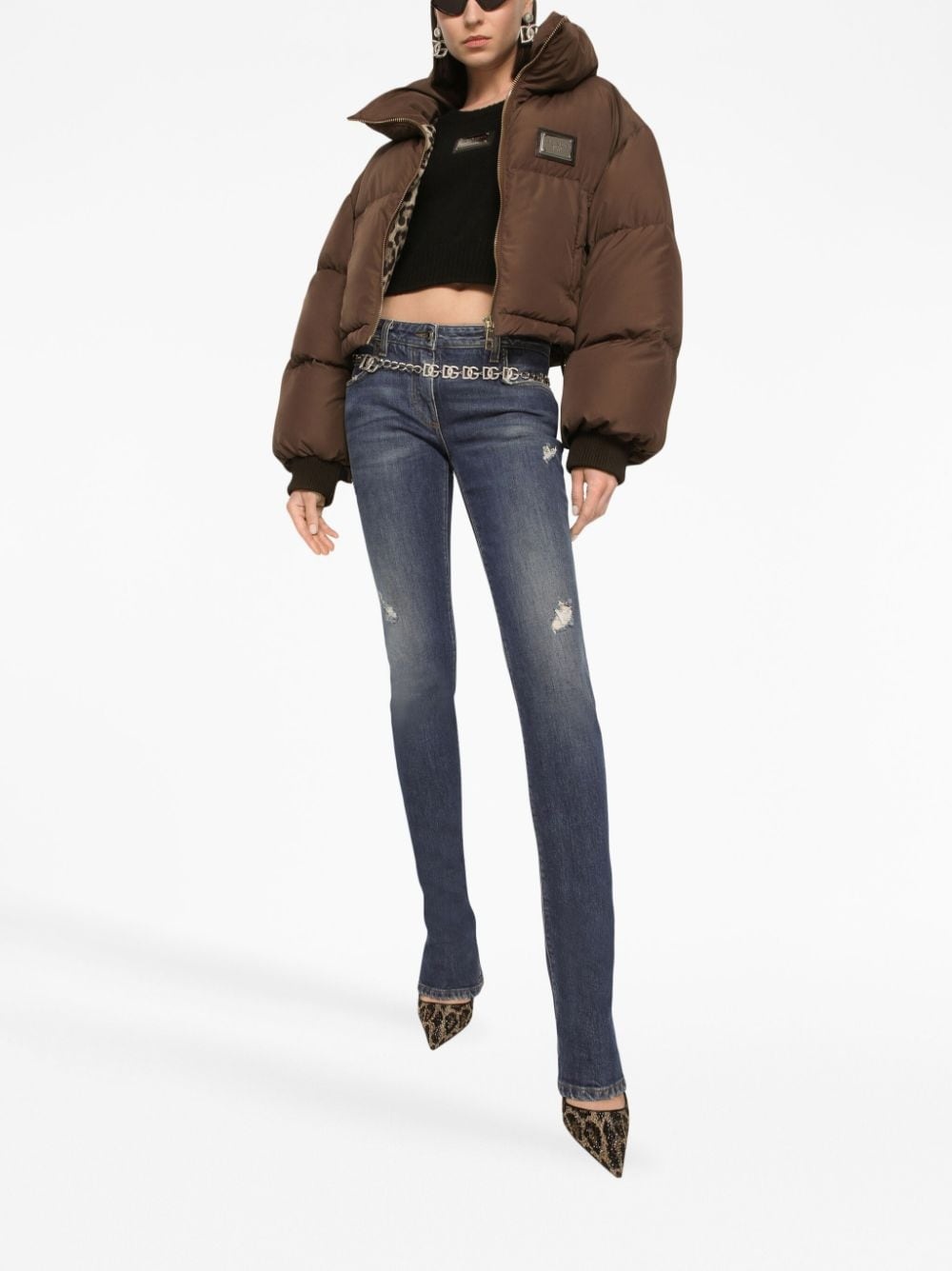 mid-rise slim-cut jeans - 3
