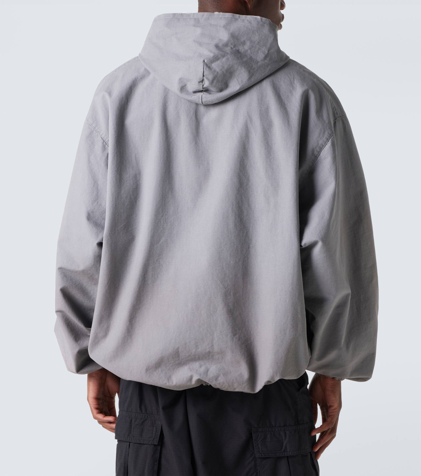 Cotton ripstop zip-up hoodie - 4