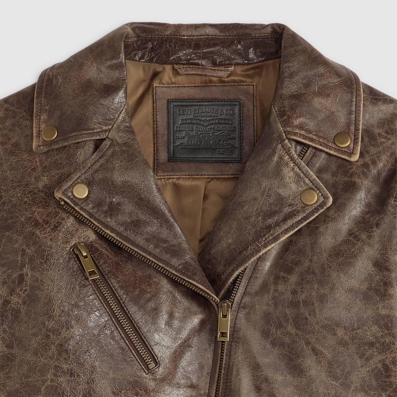 GENUINE LEATHER MOTO JACKET - 6