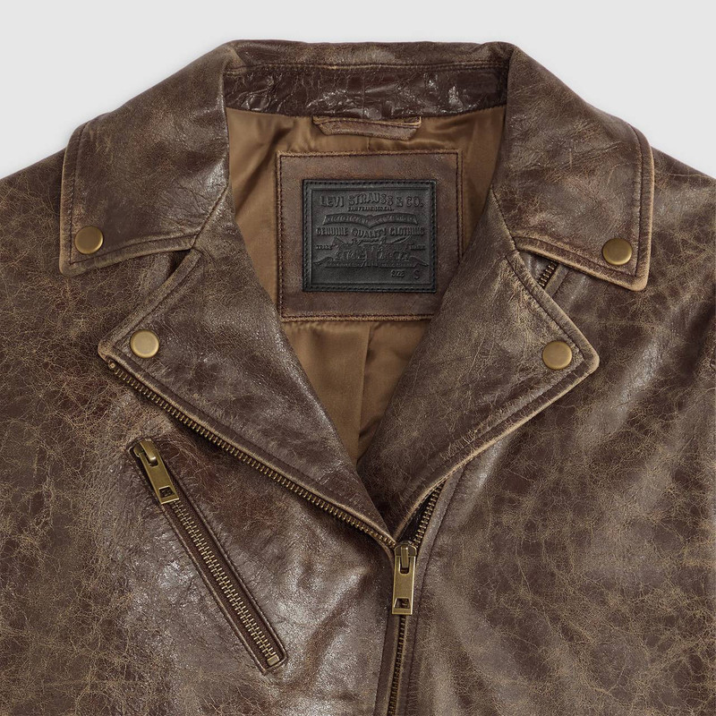 GENUINE LEATHER MOTO JACKET 6