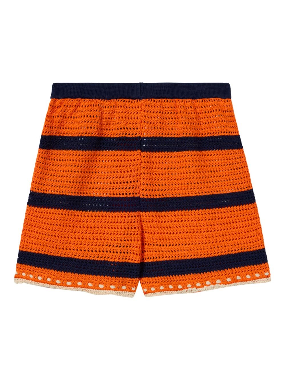 striped crochet shorts - 4