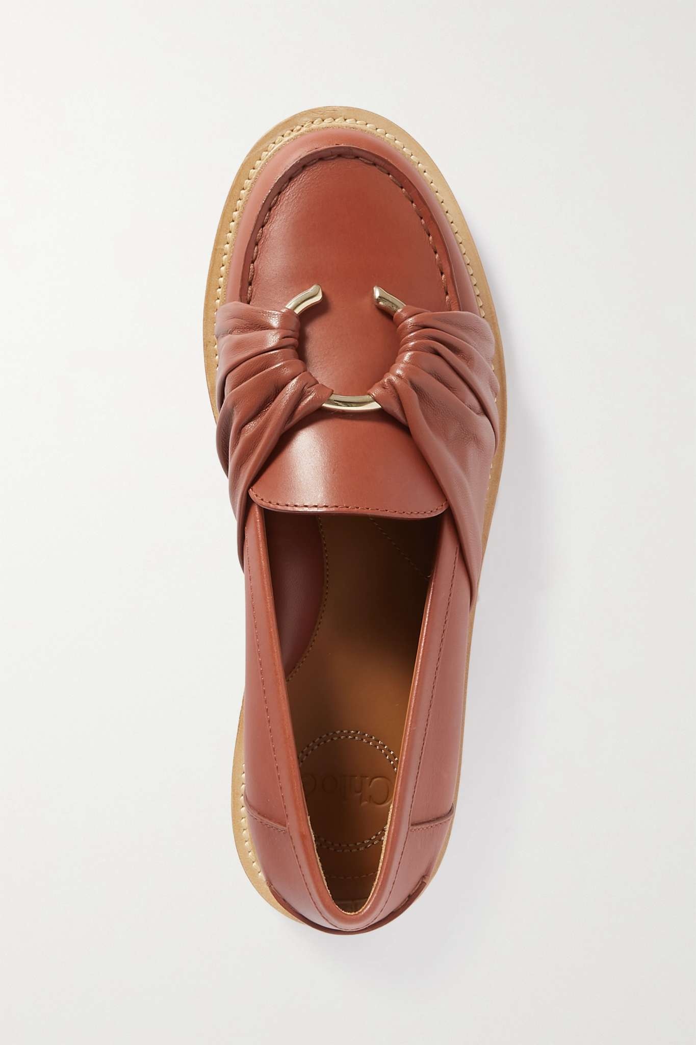 C embellished leather loafers - 1