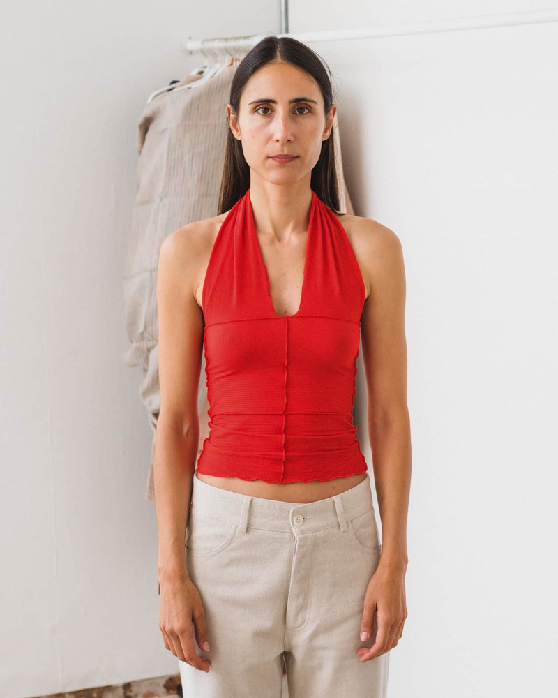 Cinder Halter Top - Fine Organic Cotton Rib 1