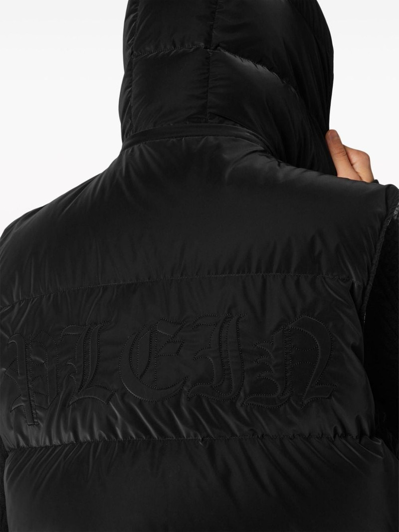 logo-appliquÃ© hooded puffer gilet 5