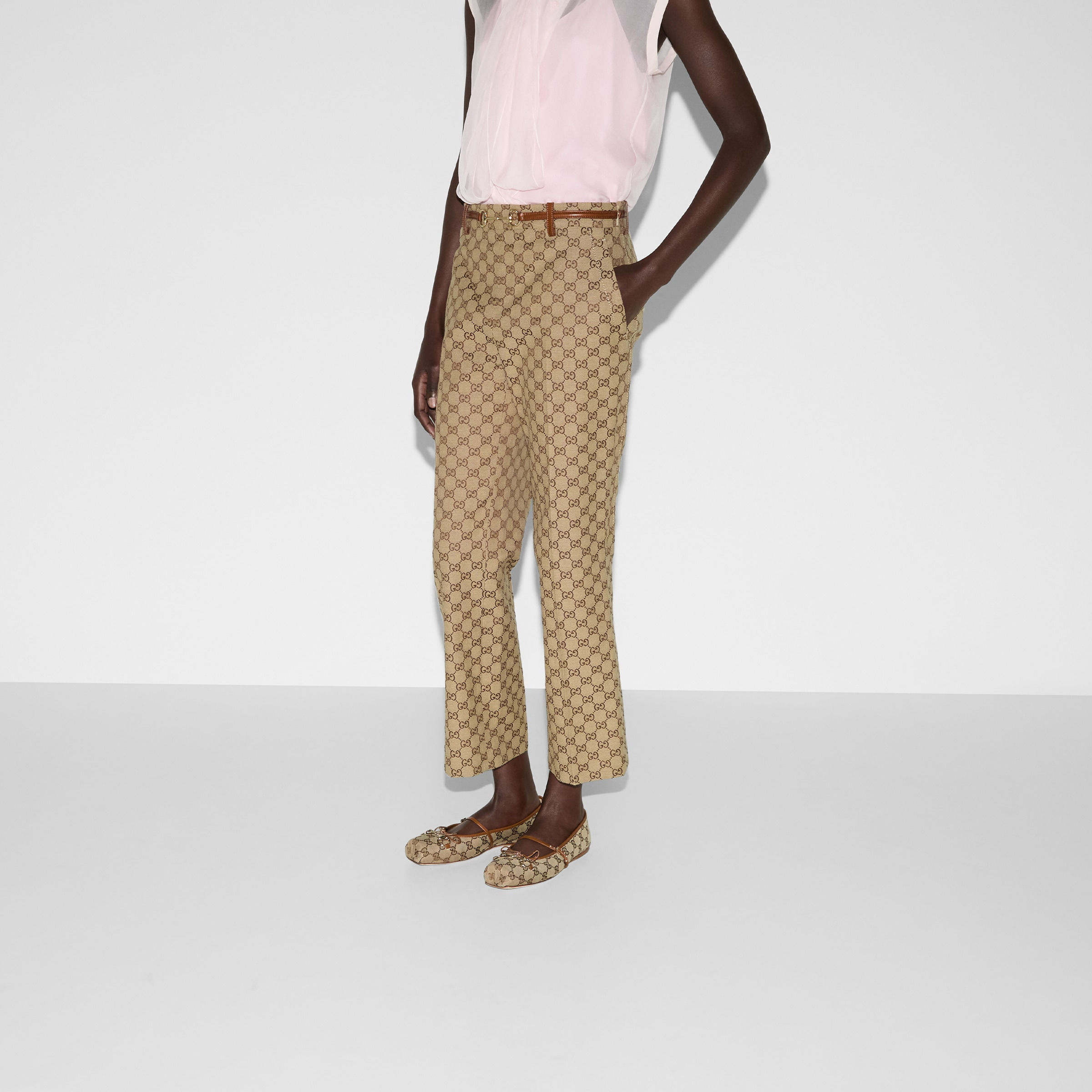 GG canvas pants with Horsebit - 3