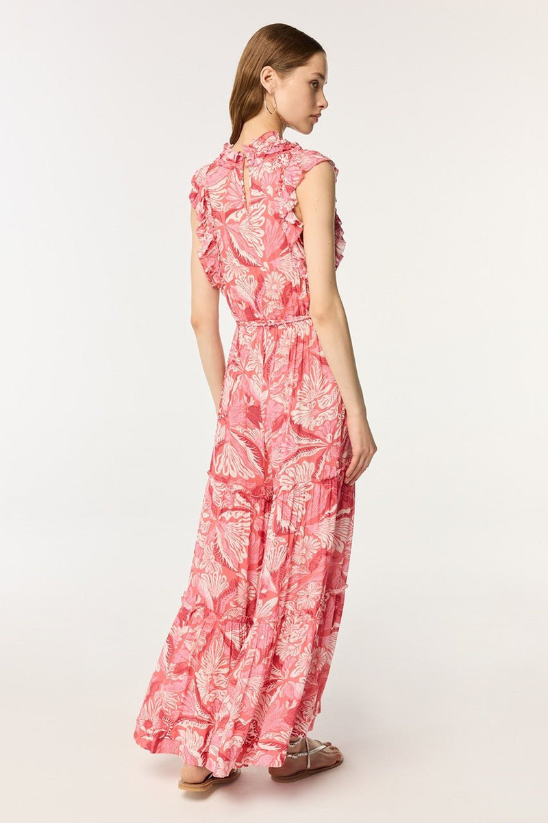 Poupette St Barth Long Jumpsuit Belene - Pink Tiger Lily outlook