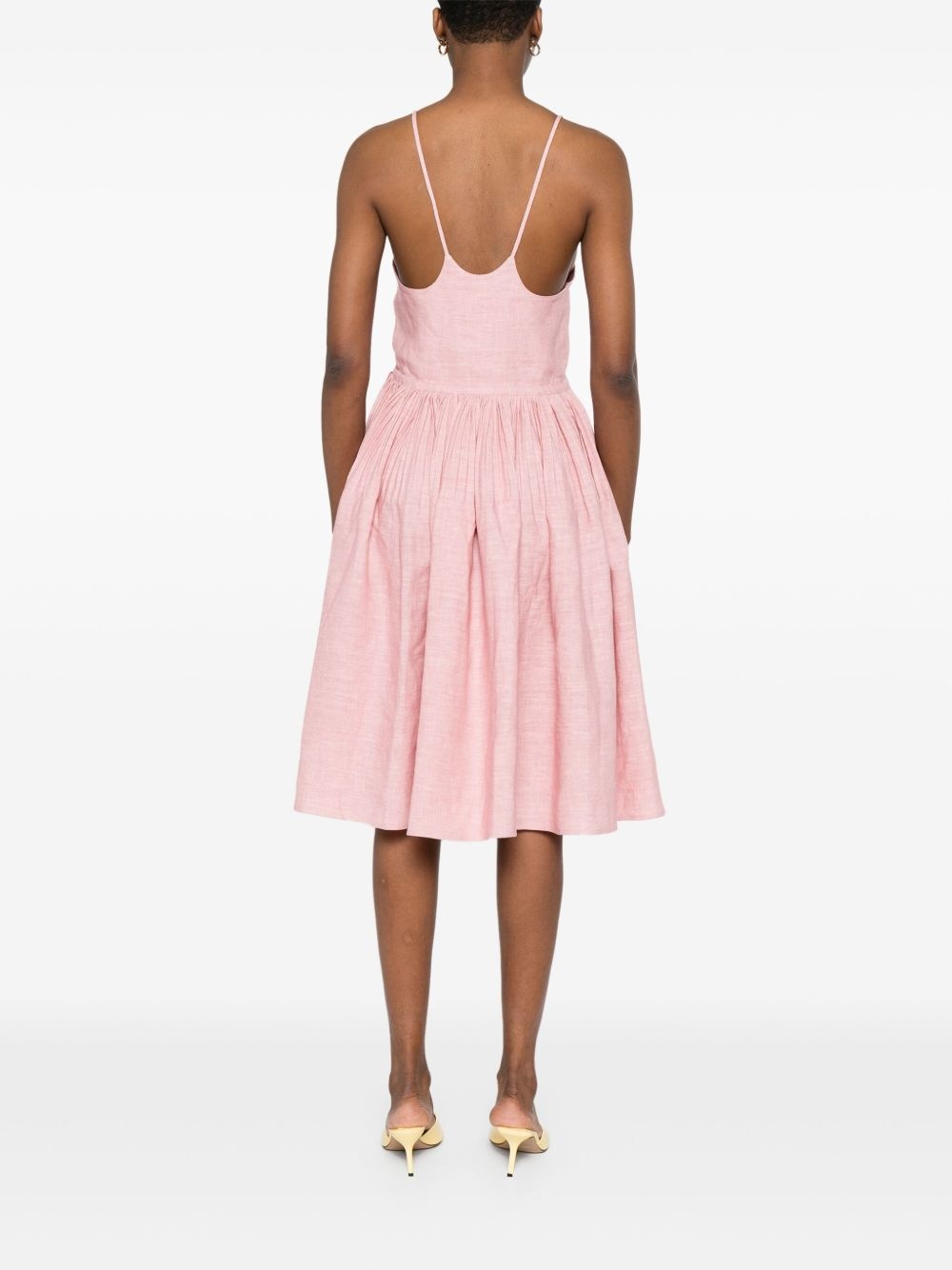 linen midi dress - 4